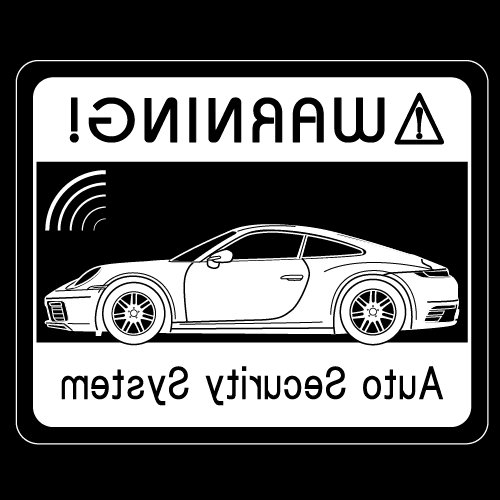 Rakuten - セキュリティステッカー(911 8代目タイプ)