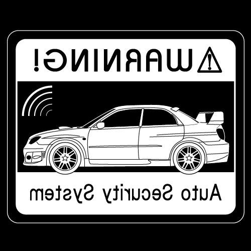 セキュリティステッカー(IMPREZA STiタイプ)
