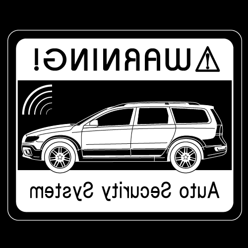 セキュリティステッカー(XC70タイプ)