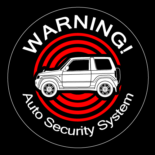 セキュリティステッカー(PAJERO MINIタイプ)