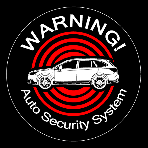 セキュリティステッカー(LEGACY OUTBACK 3代目タイプ)