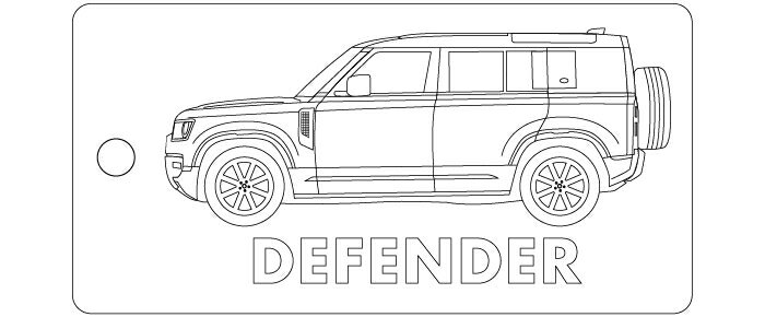 Rakuten - 車種別キーホルダー(DEFENDER110タイプ)