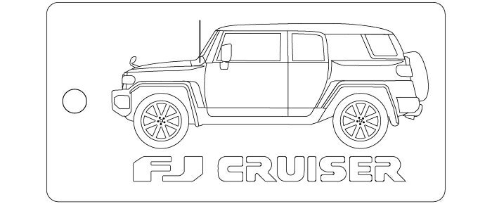 Rakuten - 車種別キーホルダー(FJ Cruiserタイプ)