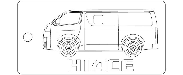 Rakuten - 車種別キーホルダー(HIACEタイプ)