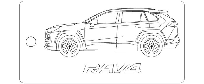 Rakuten - 車種別キーホルダー(RAV4タイプ)