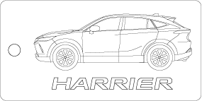 Rakuten - 車種別キーホルダー(HARRIER4代目タイプ)