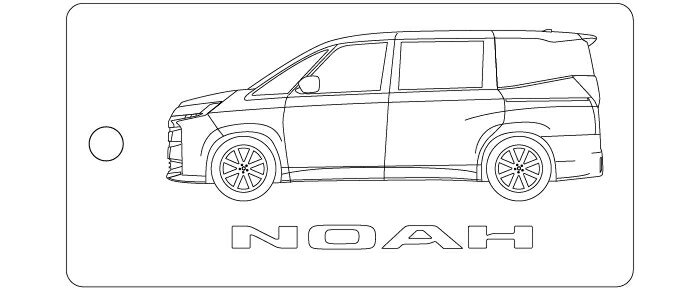 Rakuten - 車種別キーホルダー(NOAH 4代目タイプ)