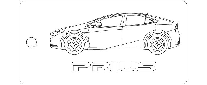 Rakuten - 車種別キーホルダー(PRIUS 5代目タイプ)