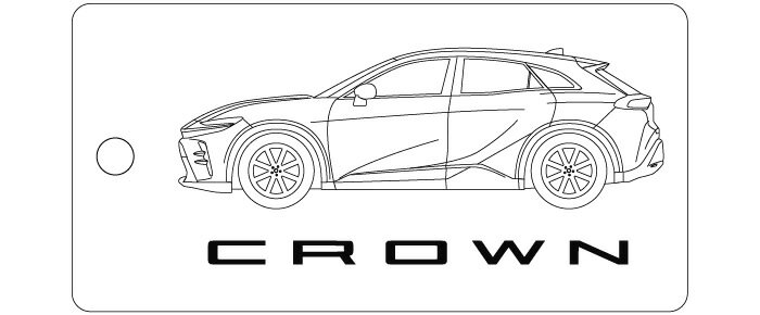 Rakuten - 車種別キーホルダー(CROWN SPORTタイプ)