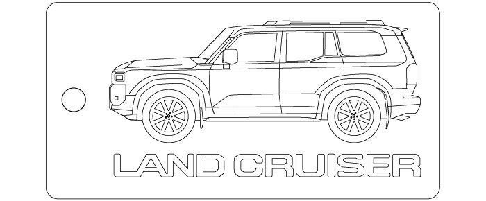 Rakuten - 車種別キーホルダー(LANDCRUISER 250タイプ)
