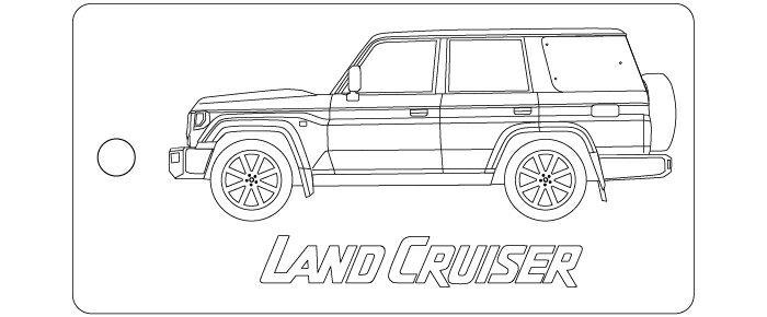 車種別キーホルダー(LANDCRUISER GDJ76型タイプ)