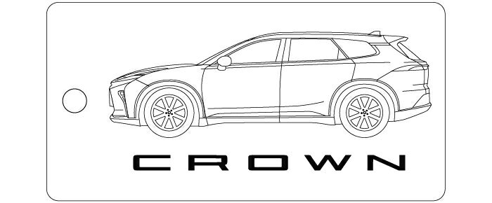 Rakuten - 車種別キーホルダー(CROWN ESTATEタイプ)