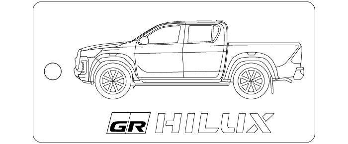 Rakuten - 車種別キーホルダー(GR HILUXタイプ)
