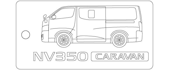 Rakuten - 車種別キーホルダー(NV350 CARAVANタイプ)
