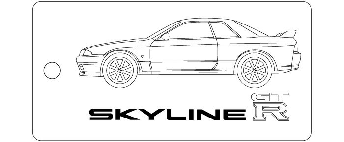 Rakuten - 車種別キーホルダー(Skyline GT-R R32タイプ)