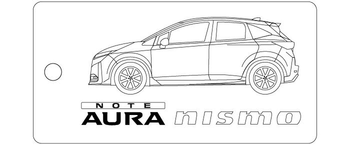 Rakuten - 車種別キーホルダー(AURA NISMOタイプ)