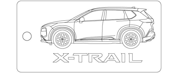 Rakuten - 車種別キーホルダー(X-TRAIL 4代目タイプ)