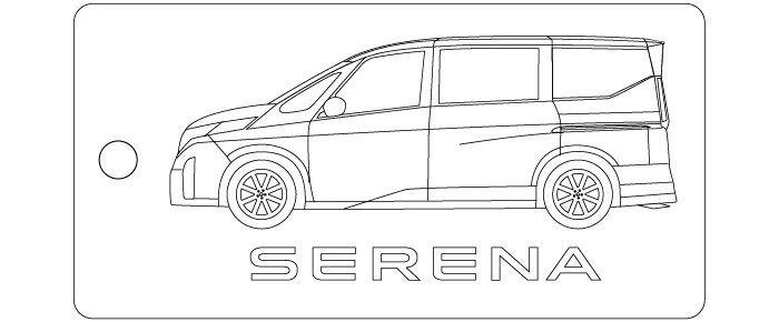 Rakuten - 車種別キーホルダー(SERENA 6代目タイプ)