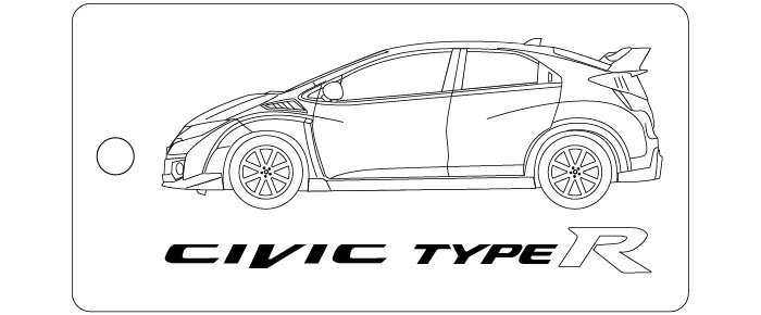 Rakuten - 車種別キーホルダー(CIVIC TYPE R FK2タイプ)