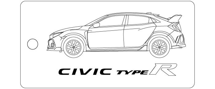 Rakuten - 車種別キーホルダー(CIVIC TYPE R FK8タイプ)