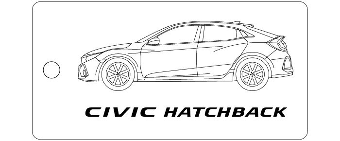 Rakuten - 車種別キーホルダー(CIVICハッチバックFK7タイプ)