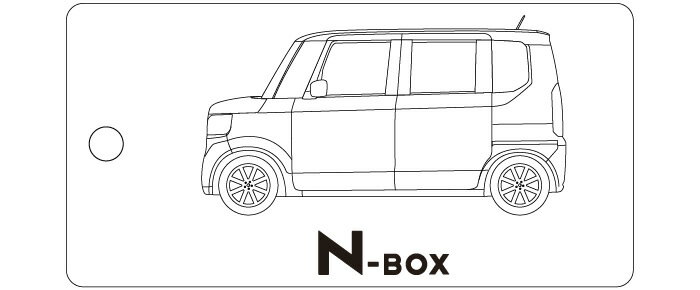 Rakuten - 車種別キーホルダー(3代目N-BOXタイプ)