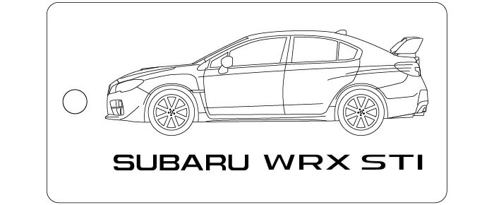 Rakuten - 車種別キーホルダー(WRX STIタイプ)