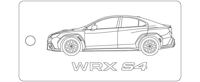 Rakuten - 車種別キーホルダー(2代目WRX S4タイプ)
