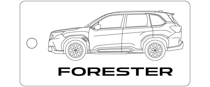 車種別キーホルダー(FORESTER 6代目タイプ)