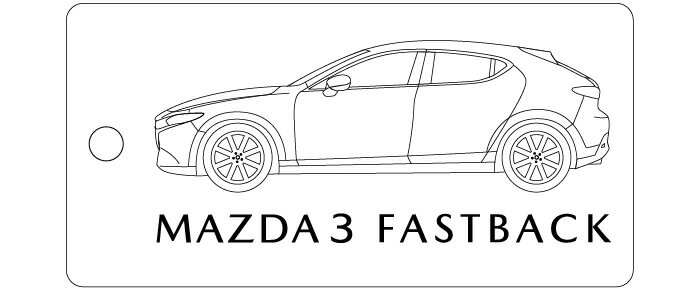 車種別キーホルダー(Mazda3 fastbackタイプ)