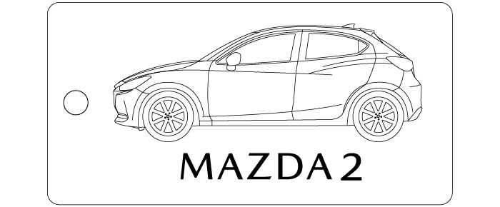 Rakuten - 車種別キーホルダー(MAZDA2タイプ)