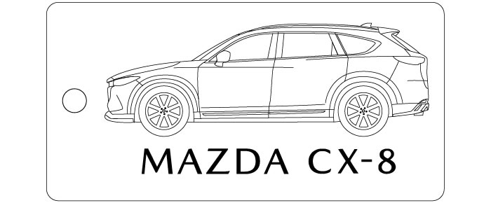 Rakuten - 車種別キーホルダー(CX-8 2023タイプ)
