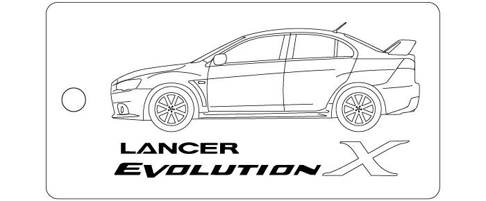 Rakuten - 車種別キーホルダー(LanEvoタイプ)