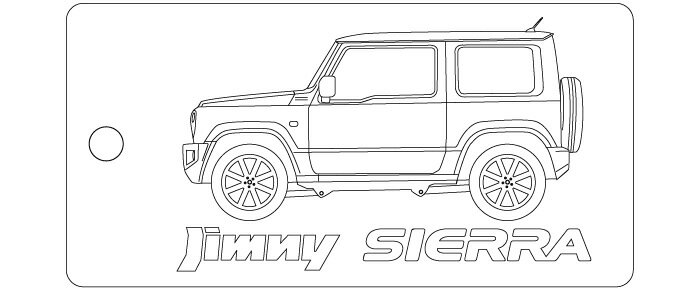 車種別キーホルダー(Jimny Sierra 3代目タイプ)
