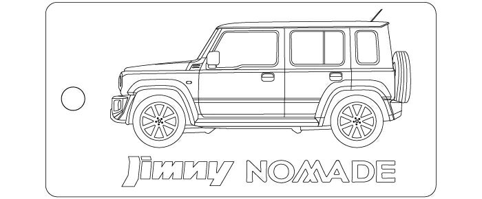 車種別キーホルダー(Jimny NOMADEタイプ)