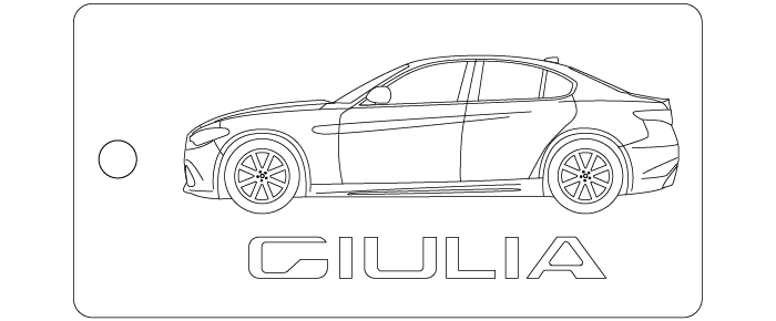 Rakuten - 車種別キーホルダー(GIULIAタイプ)