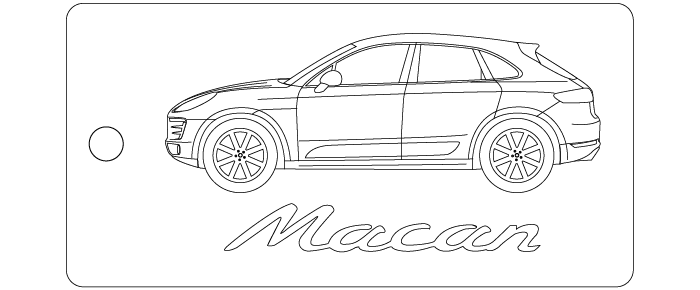 Rakuten - 車種別キーホルダー(MACANタイプ)