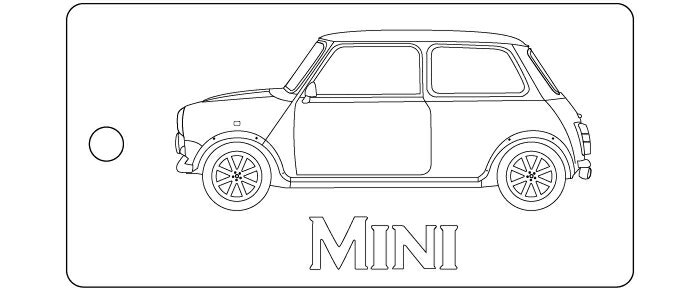 車種別キーホルダー(ROVER Miniタイプ)