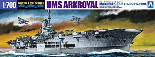 青島文化教材社 1/700 ウォーターラインシリーズ イギリス海軍 航空母艦 アークロイヤル 1941 プラモデル 714【沖縄県へ発送不可です】