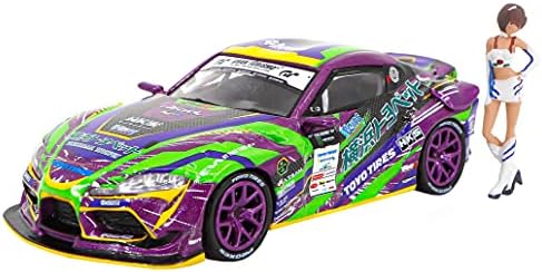 POP RACE 1/64 エヴァRT初号機 GR Supra D1 Grand Prix Series 2020 with Queen Figure ミニカー