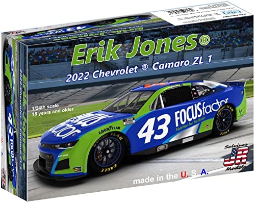 サルビノス J・R モデル 1/24 NASCAR 2022 カマロ ZL1 GMSレーシング エリック・ジョーンズ メインスポンサーカラー プラモデル SJMPGC2022EJP 成型色