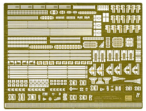 メーカー名 ハセガワ 商品説明 1/350日本海軍艦艇に使用可能な真鍮製エッチングパーツのセットです。サイズは136.7x179mm。パーツの内容は、扉各種・梯子・モンキーラッタル・ジャッキステー・リノリウム押さえ・舷灯・艦尾信号灯・舷外電路・艦載艇用架台・菊の御紋章・救命浮標/格納枠・カッターのオールなどです。【製品仕様について】 ご購入の参考までに商品の紹介文を下記に記載させていただいておりますが、 製品仕様全てを記載するものではありませんので、製品仕様詳細等につきましては メーカーサイト等で事前にご確認ください。