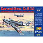 RSモデル 1/72 自由フランス空軍 ドボアチーヌ D.520 プラモデル 92101【沖縄県へ発送不可です】