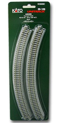 Nゲージ 20-120 曲線線路 R315-45° (4本入)【沖縄県へ発送不可です】