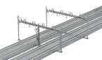 Nゲージ 23-064 4線式ワイド架線柱 (10本入)【沖縄県へ発送不可です】