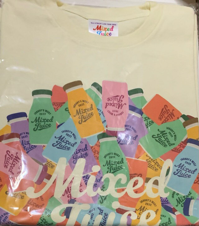 【新品】ジャニーズWEST　・2022・【Tシャツ】ジャニーズWest LIVE TOUR 2022 Mixed Juice (ミックスジュース）・・最新コンサート販売グッズ　(ジャニスト)