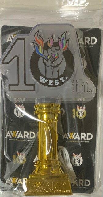【新品】WEST. 2024 ジャニーズWEST　・【ペンライト】・　WEST. 10th Anniversary LIVE TOUR AWARD　最新コンサート販売グッズ　(ジャニスト)のサムネイル
