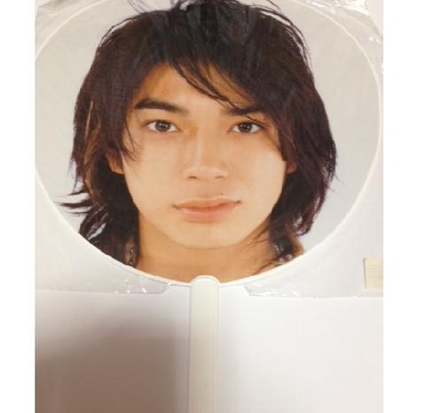 【中古】嵐・・【公式うちわ】・・　松本潤　・2002 Here We Go Tour・・コンサート会場販売