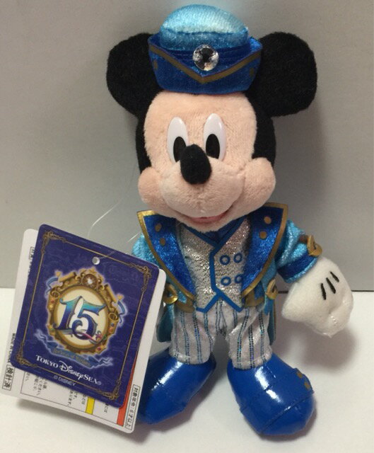 Disney (ディズニー）15周年 【ぬいぐるみバッジ】・♡ ミッキーマウス ♡ ・ディズニーランド