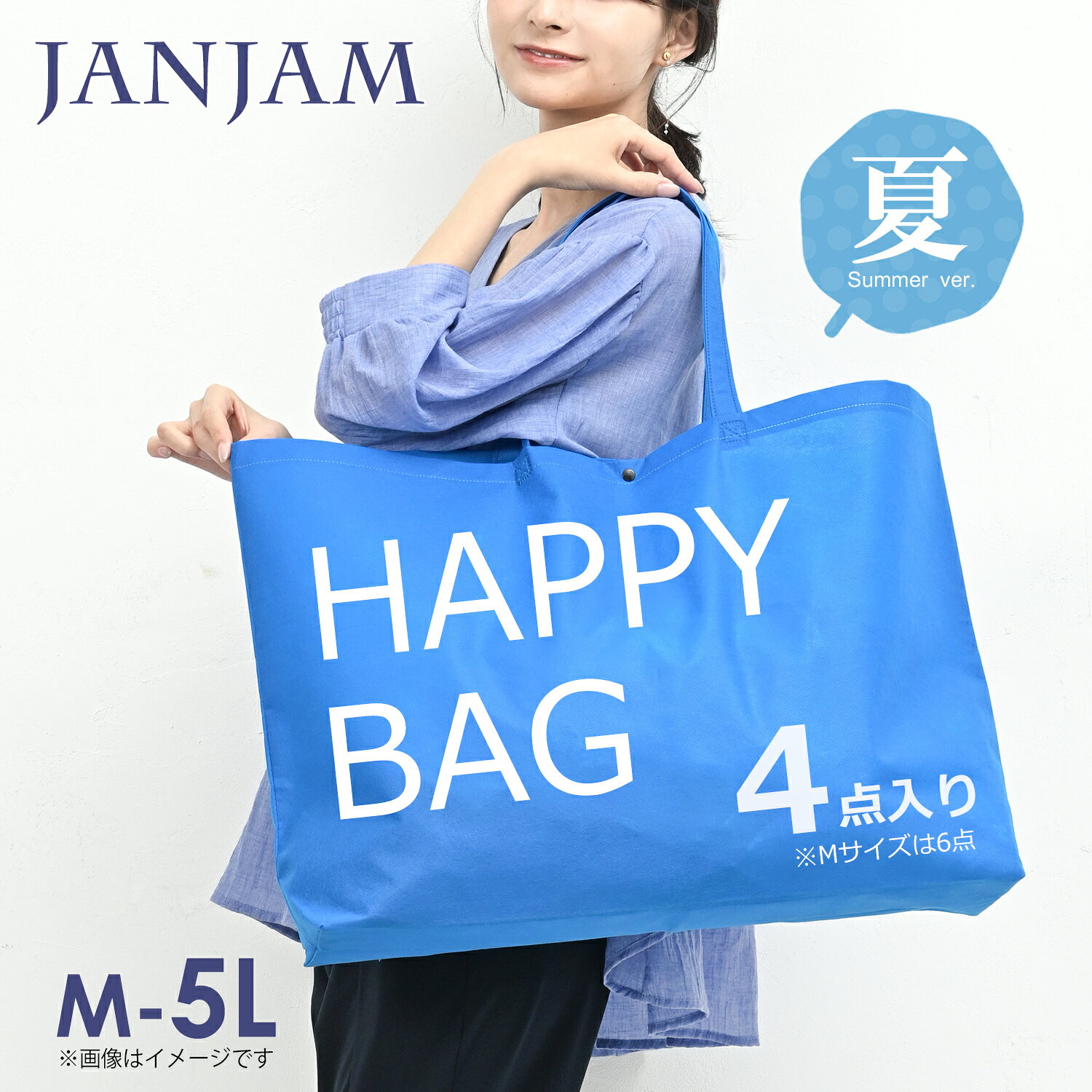 【送料無料※沖縄対象外】夏のハッピーバッグ 大きいサイズ レディース 2026年福袋 アパレル4点セ ...